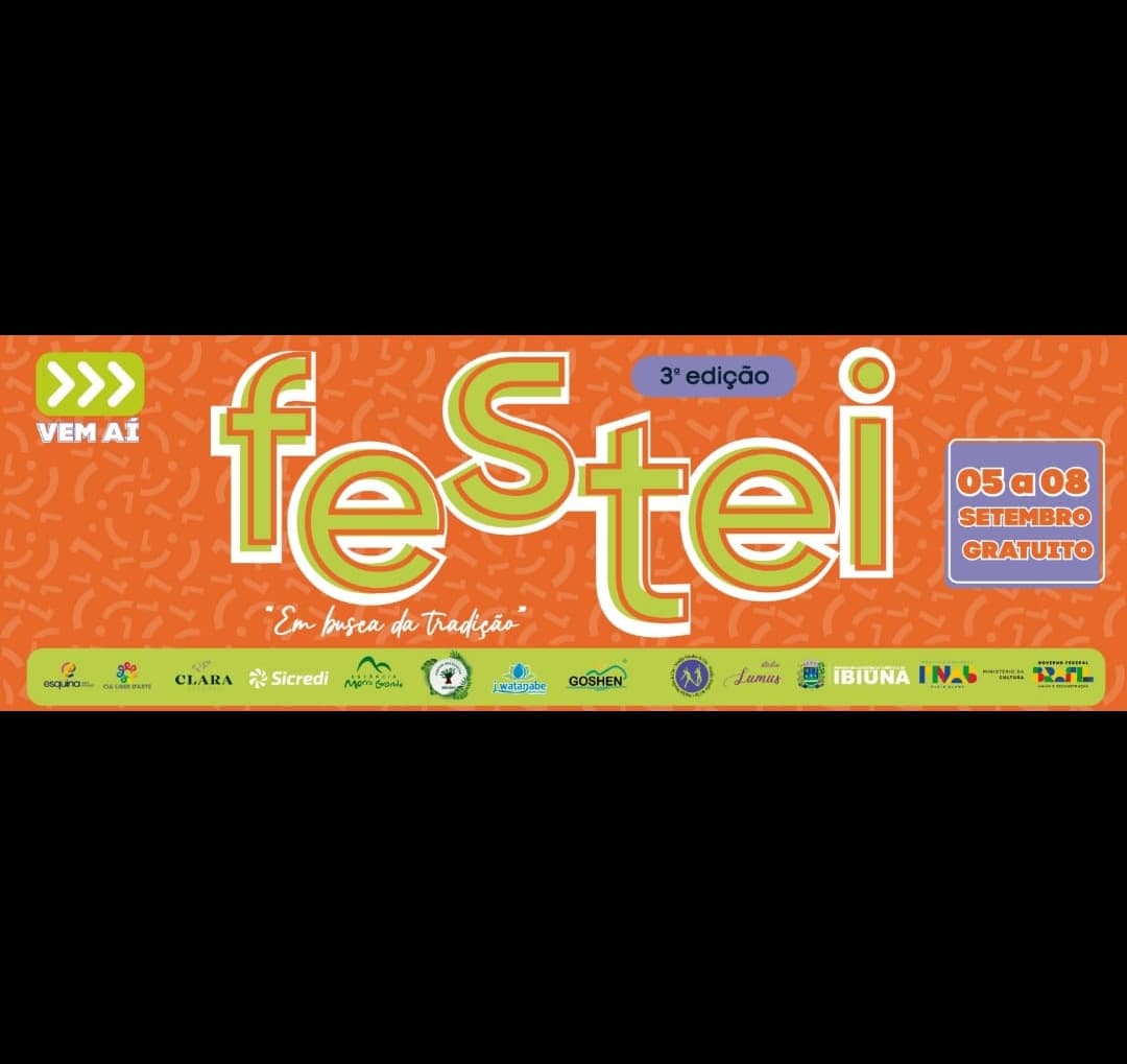 Banner do evento 3º Festival Nacional de Teatro de Ibiúna - FESTEI