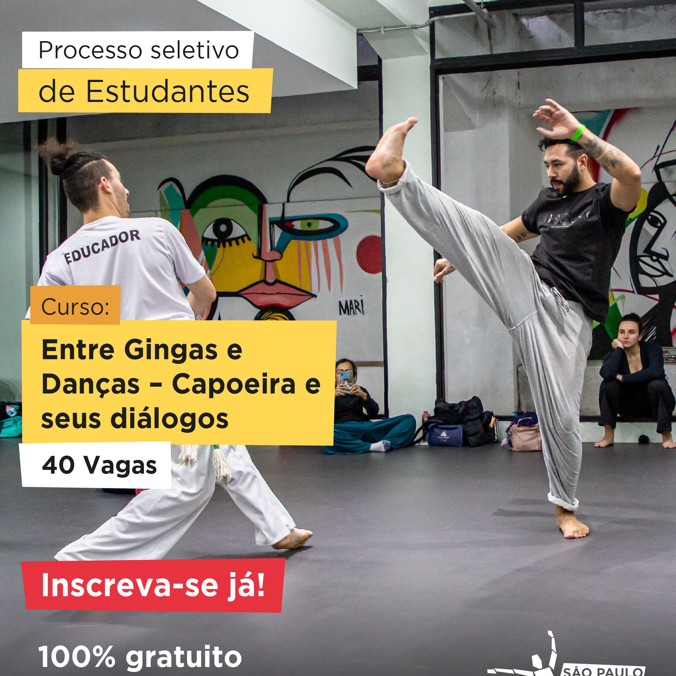 Banner do evento Curso de Extensão Cultural: "Entre Gingas e Danças - Capoeira e seus Diálogos"