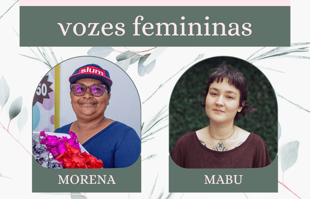 Banner do evento BIBLIOTECA VIVA: VOZES FEMININAS - COM MABU E JOSEFA