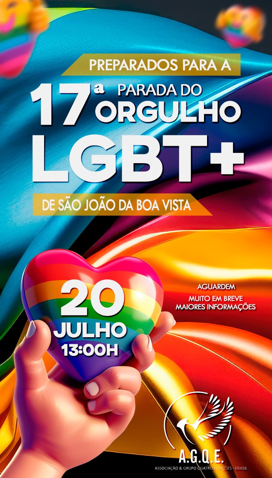 Banner do evento 17ª Parada do Orgulho de Ser LGBT+