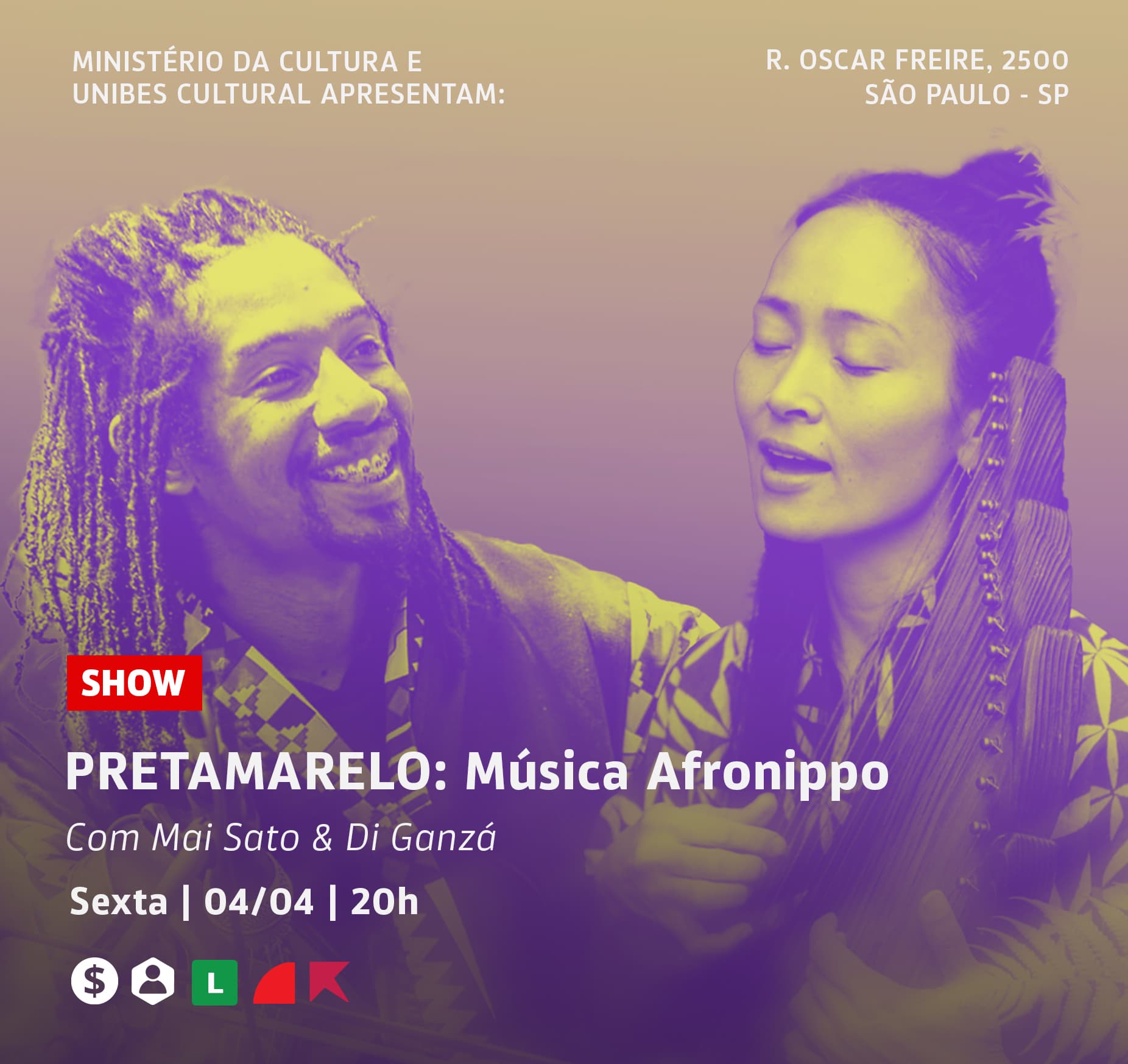 Banner do evento Show Pretamarelo