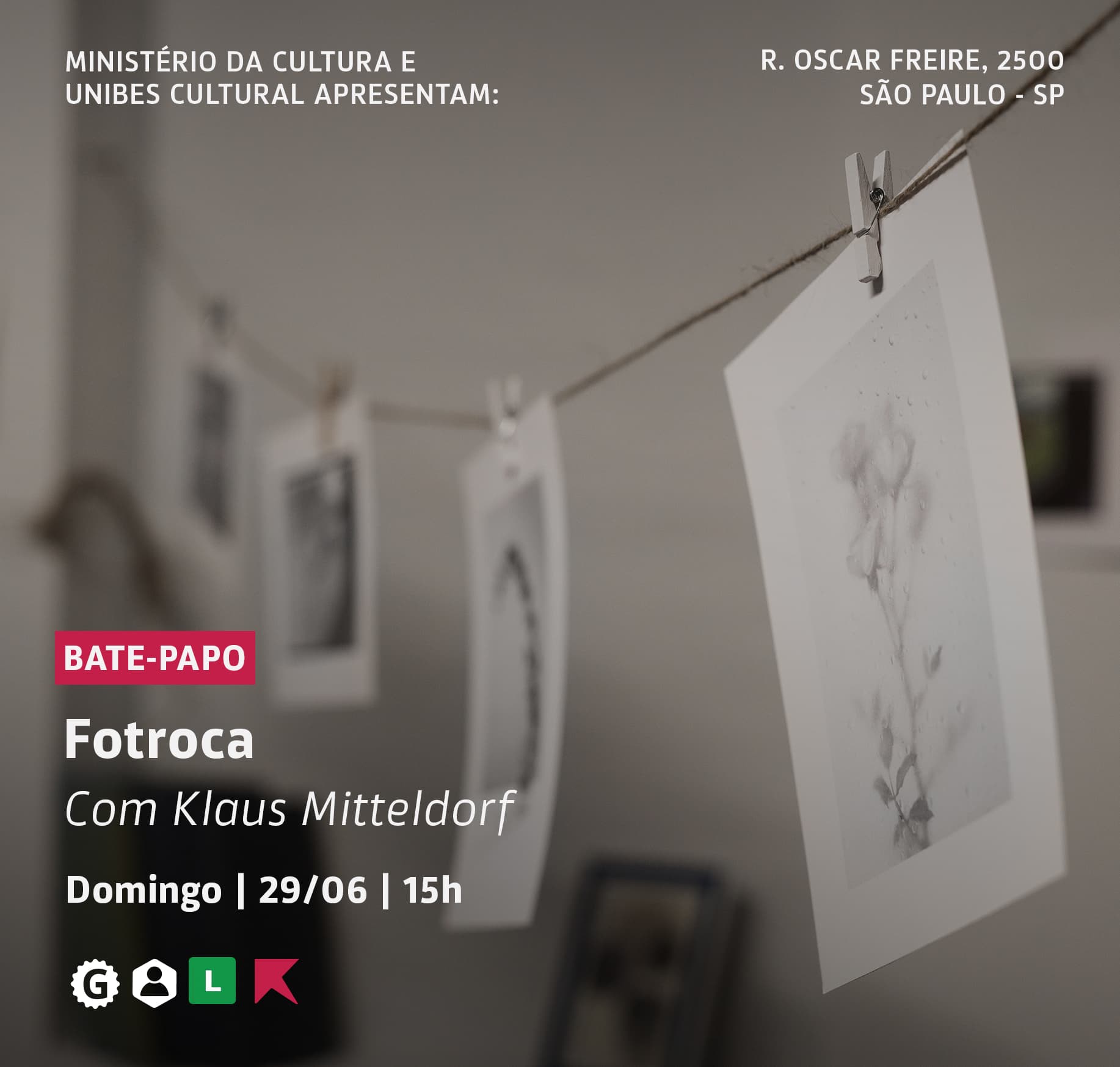 Banner do evento Fotroca convida Daniela Schneider