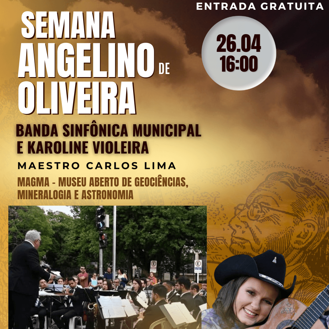 Banner do evento Concerto da Banda Sinfônica Municipal de Botucatu com participação especial de Karoline Violeira