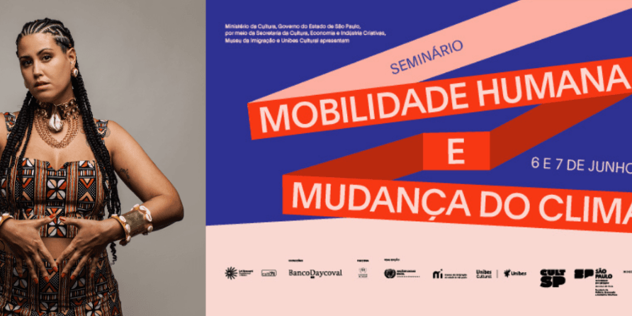 Banner do evento JÉSSICA AREIAS – Vozes em Trânsito | Seminário sobre Mobilidade Humana e Mudança do Clima