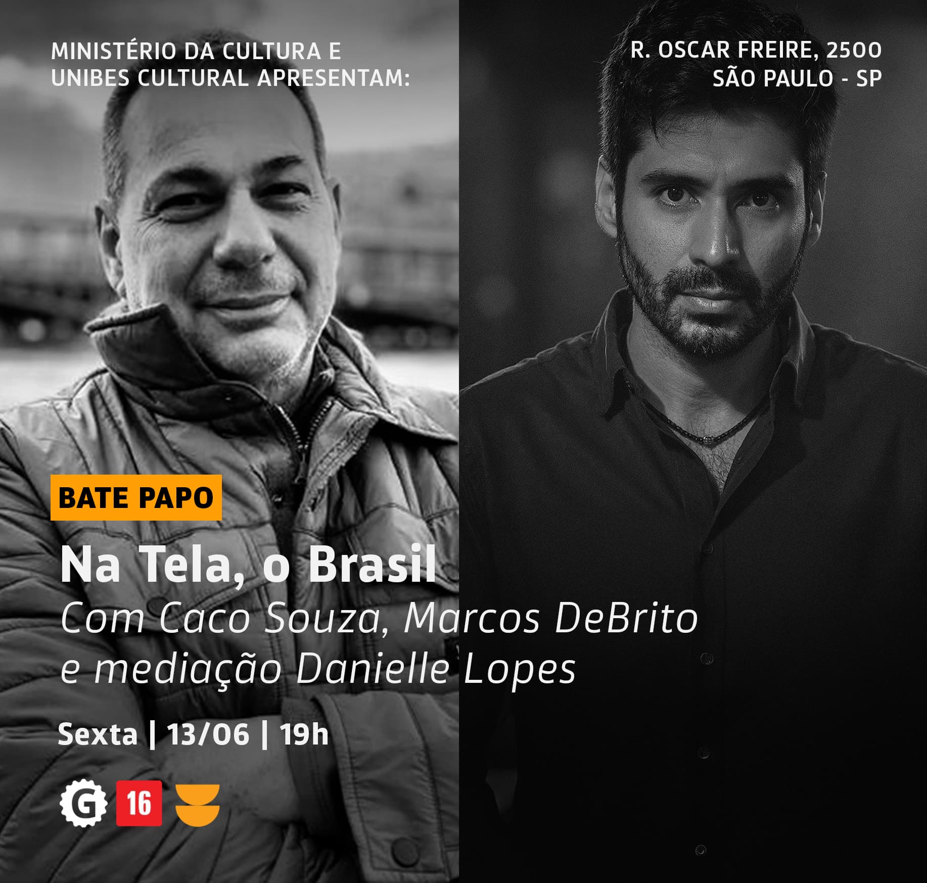 Banner do evento Bate-papo na tela, o Brasil