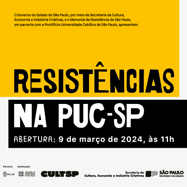 Banner do evento Ocupações Memorial: Resistências na PUC-SP