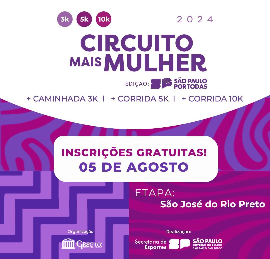 Banner do evento Circuito Mais Mulher: SP Por Todas