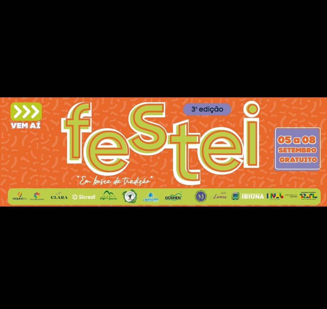 Banner do evento 3º Festival Nacional de Teatro de Ibiúna - FESTEI
