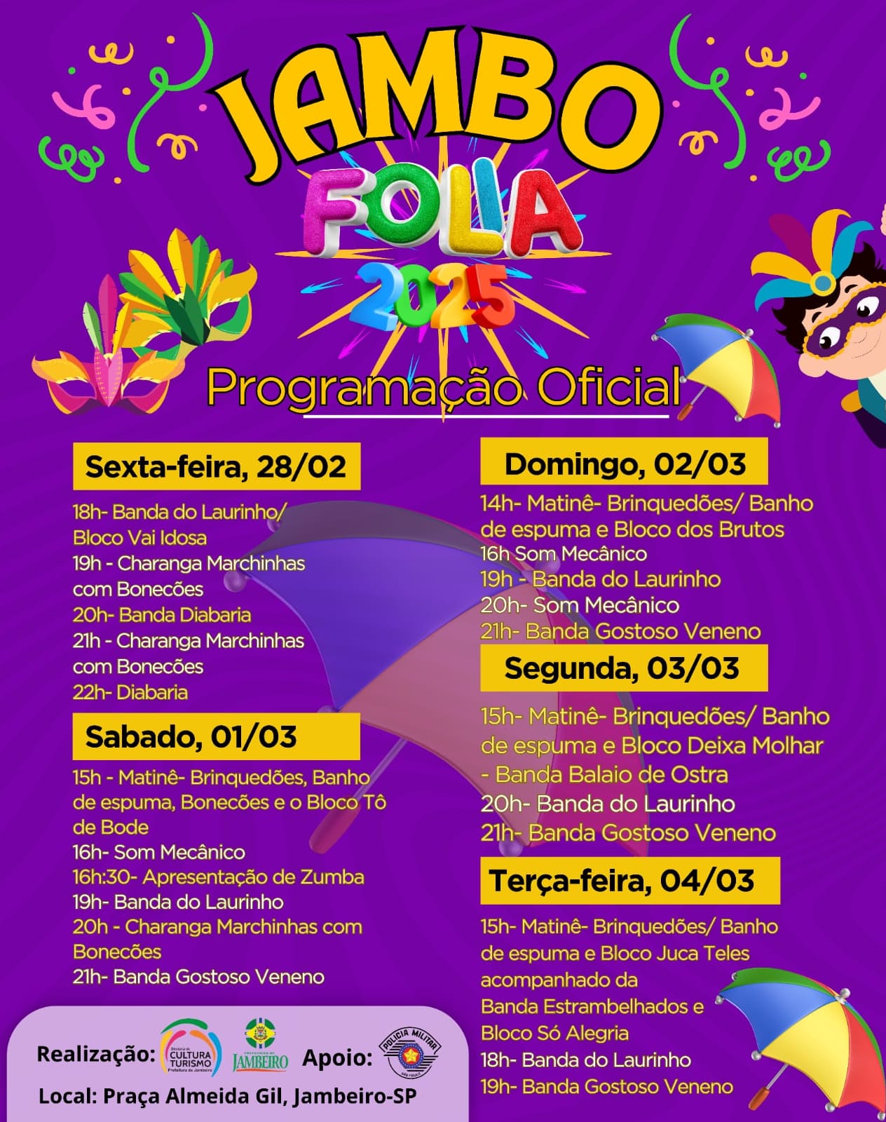 Banner do evento Carnaval Jambofolia 2025