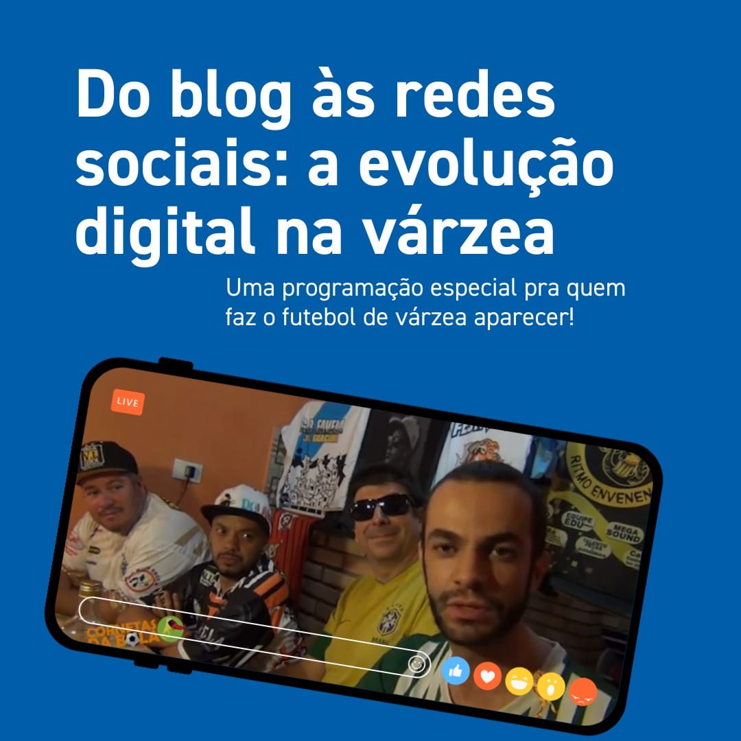 Banner do evento Do blog às redes sociais: a evolução digital na várzea