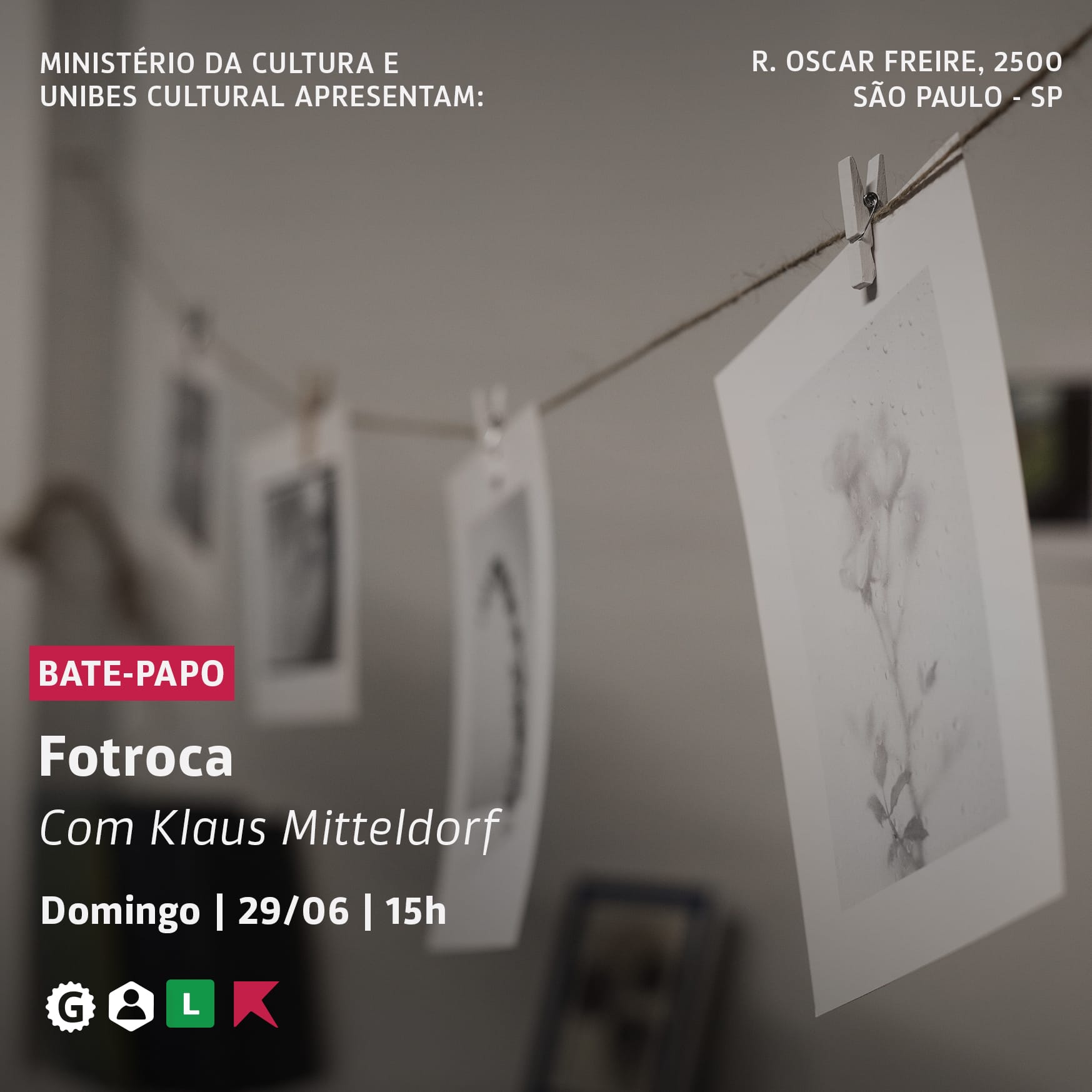 Banner do evento Fotroca convida Daniela Schneider