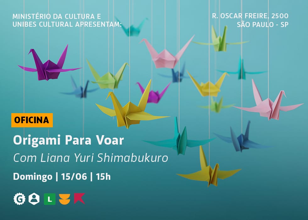 Banner do evento Oficina Origami para Voar