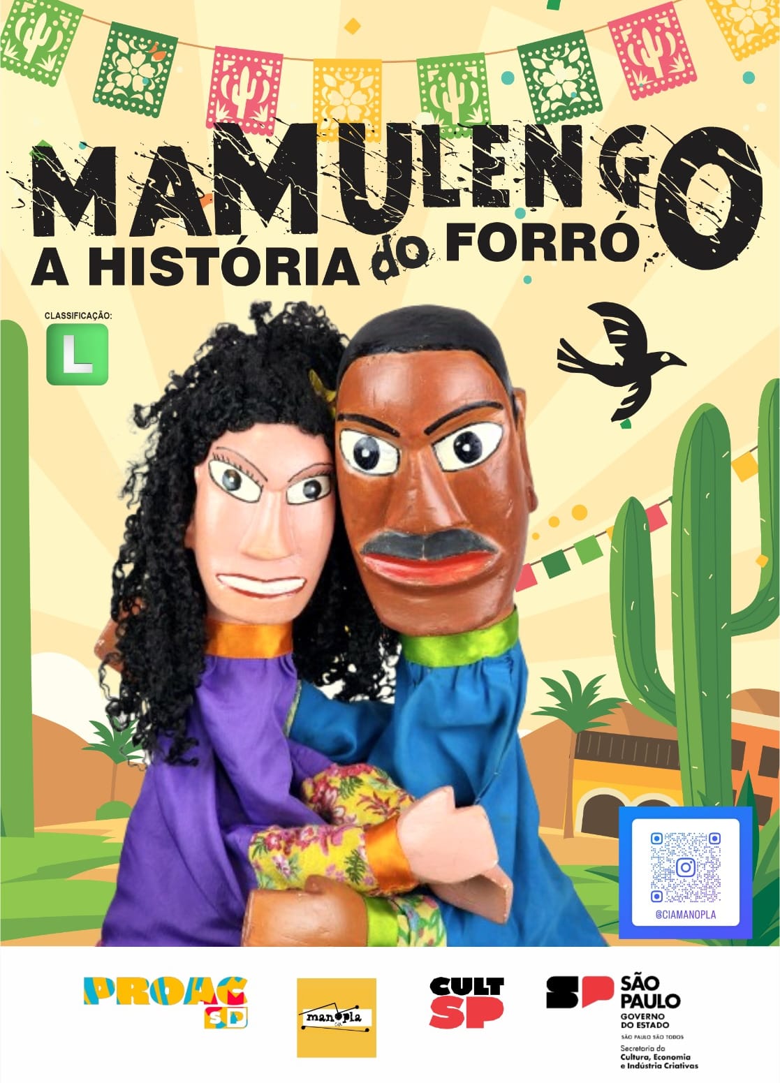 Banner do evento Espetáculo “Mamulengo: A História do Forró”