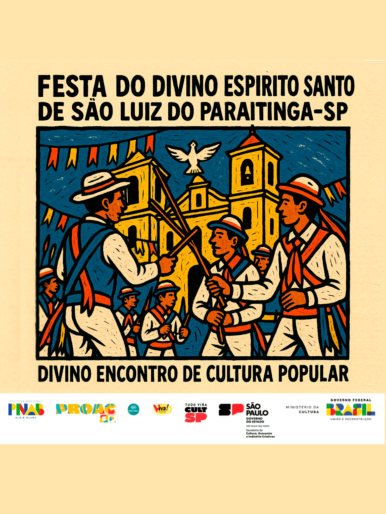 Banner do evento Festa do Divino Espírito Santo de São Luiz do Paraitinga-SP - Divino Encontro de Cultura Popular