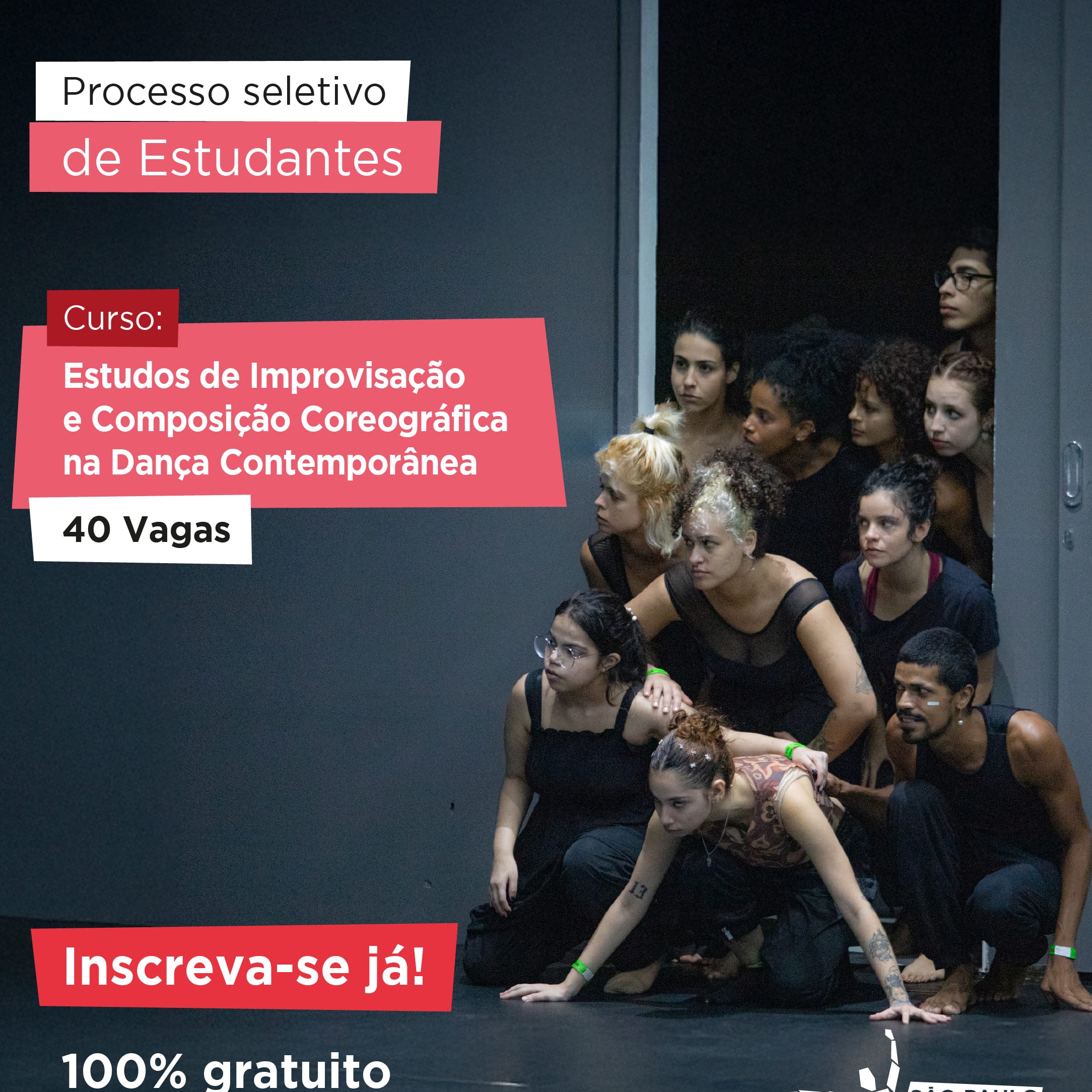 Banner do evento Curso de Extensão "Estudos de Improvisação e Composição Coreográfica em Dança Contemporânea"