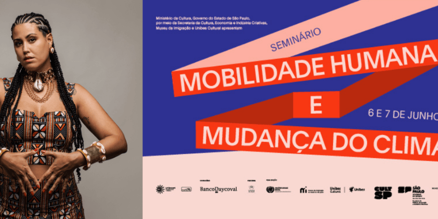 Banner do evento JÉSSICA AREIAS – Vozes em Trânsito | Seminário sobre Mobilidade Humana e Mudança do Clima
