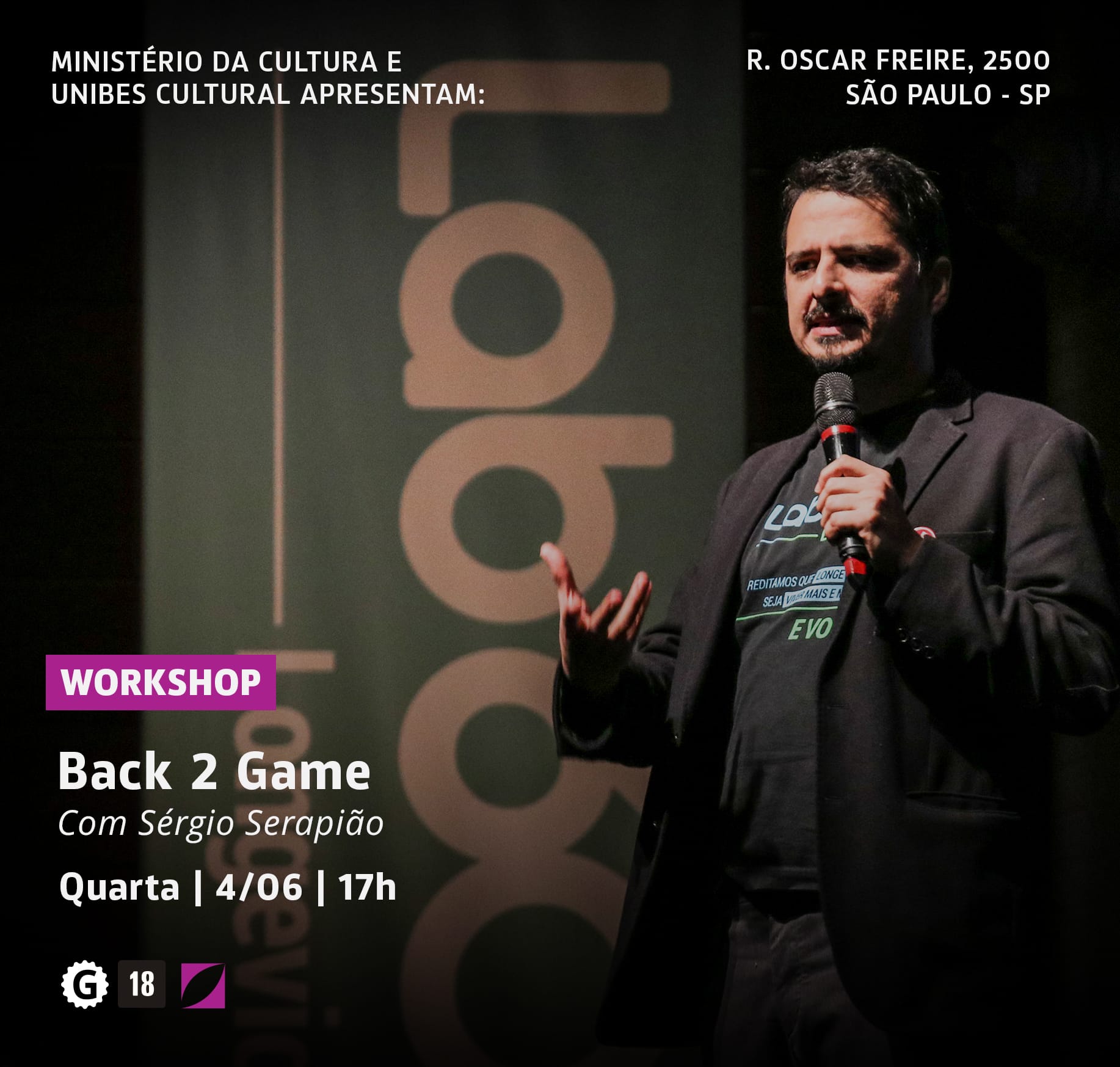 Banner do evento Workshop Back 2 Game