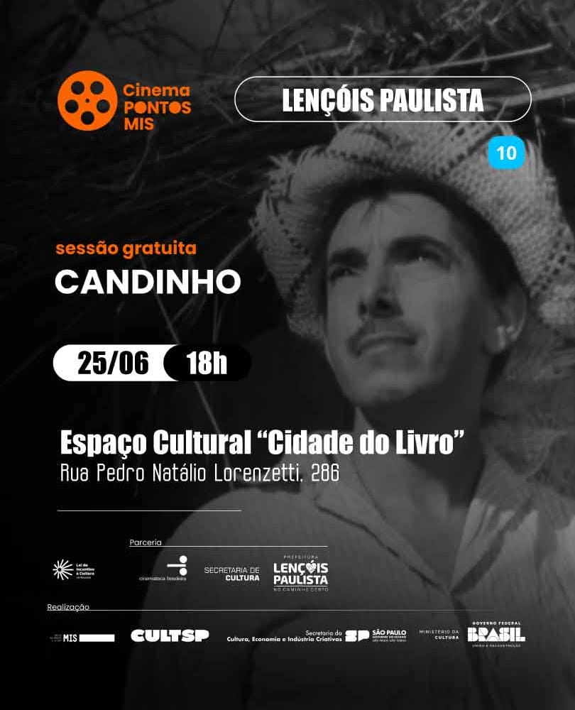 Banner do evento Cinema Pontos MIS: Especial Mazzaroppi: Candinho