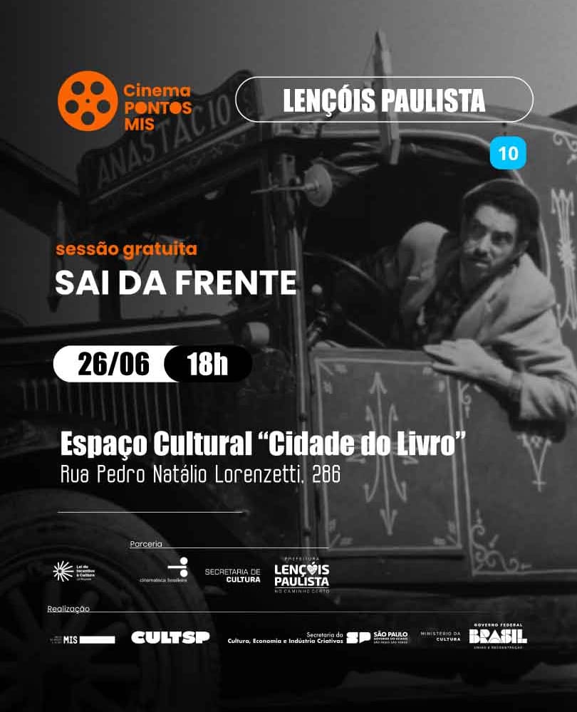 Banner do evento Cinema Pontos MIS: Especial Mazzaroppi: Sai da frente
