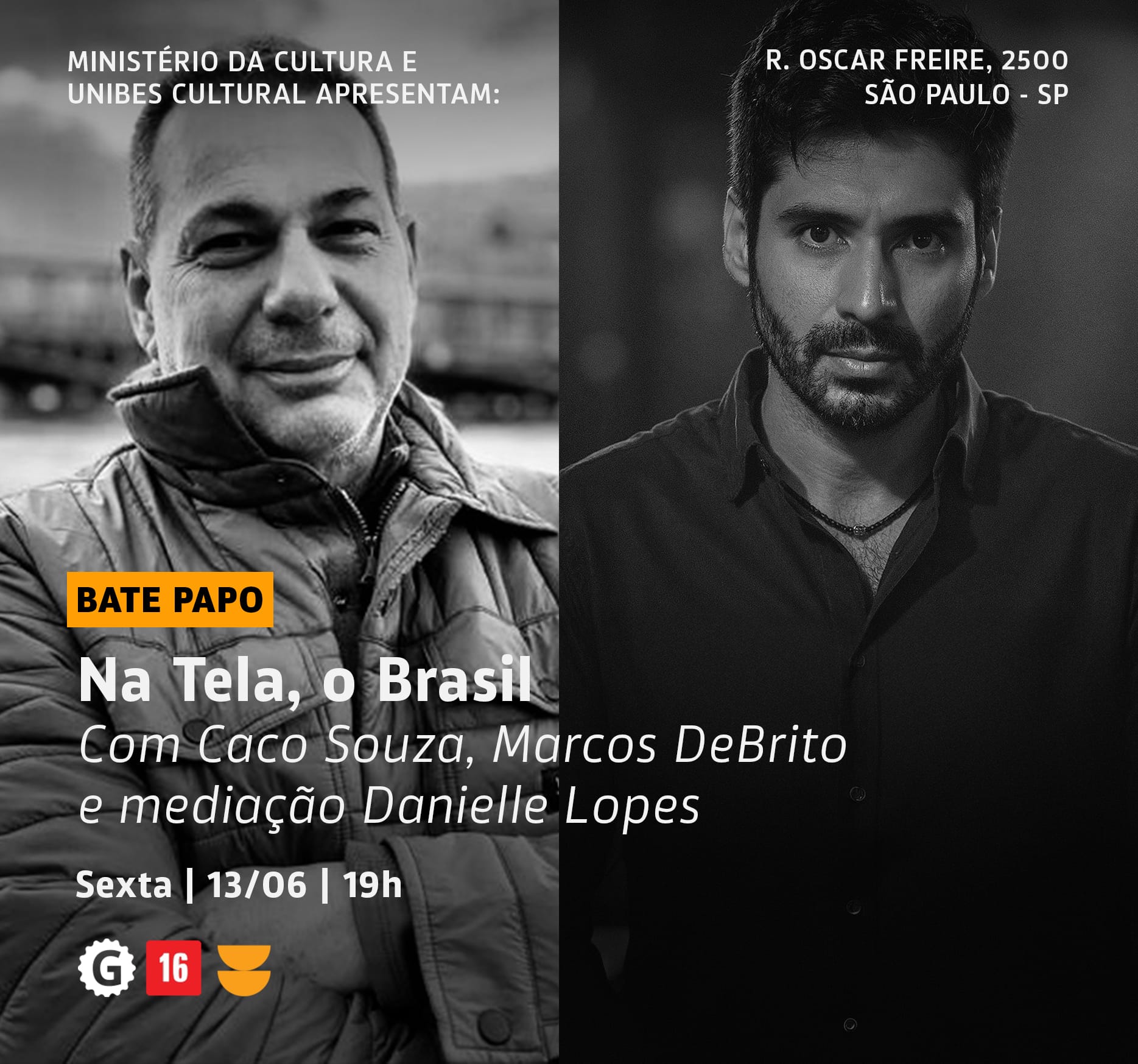 Banner do evento Bate-papo na tela, o Brasil