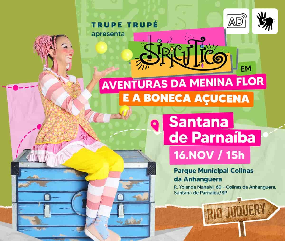 Imagem do evento Siricutico em: Aventuras da Menina Flor e a Boneca Açucena