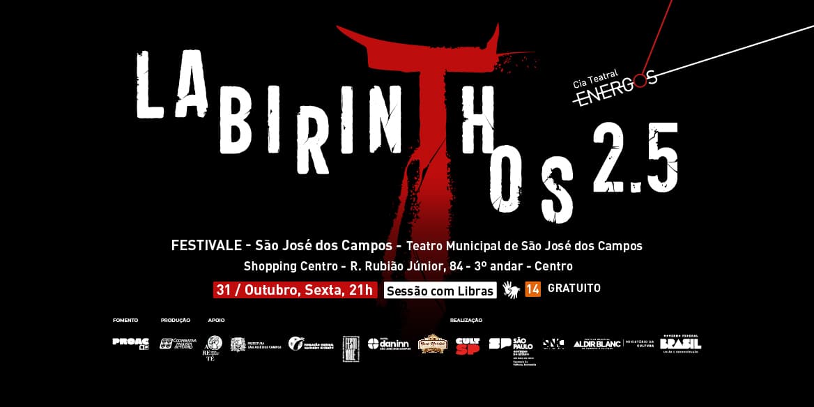 Banner do evento LABIRINTHOS 2.5 em São José dos Campos (Festivale)