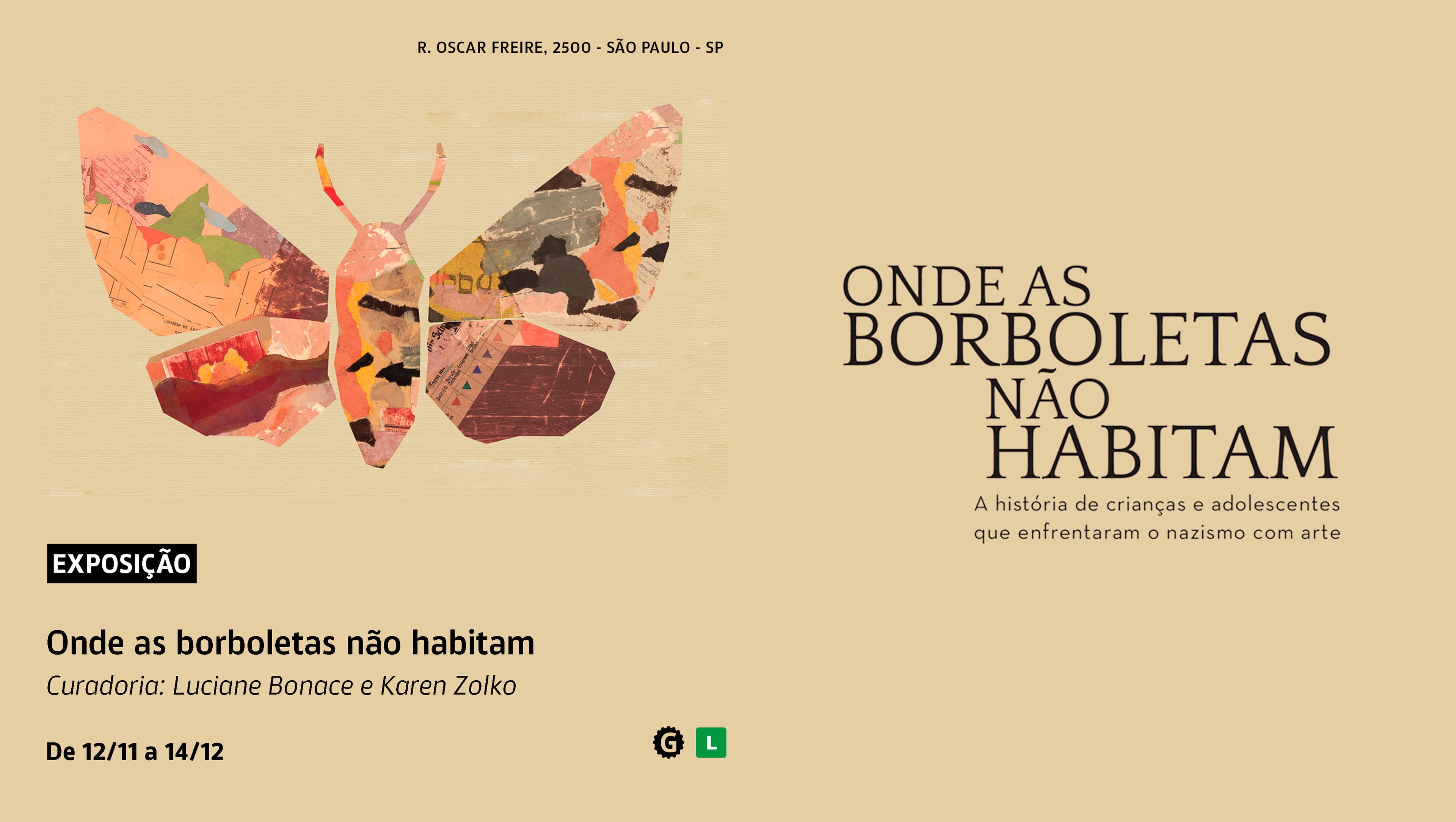 Banner do evento Exposição Onde As Borboletas Não Habitam