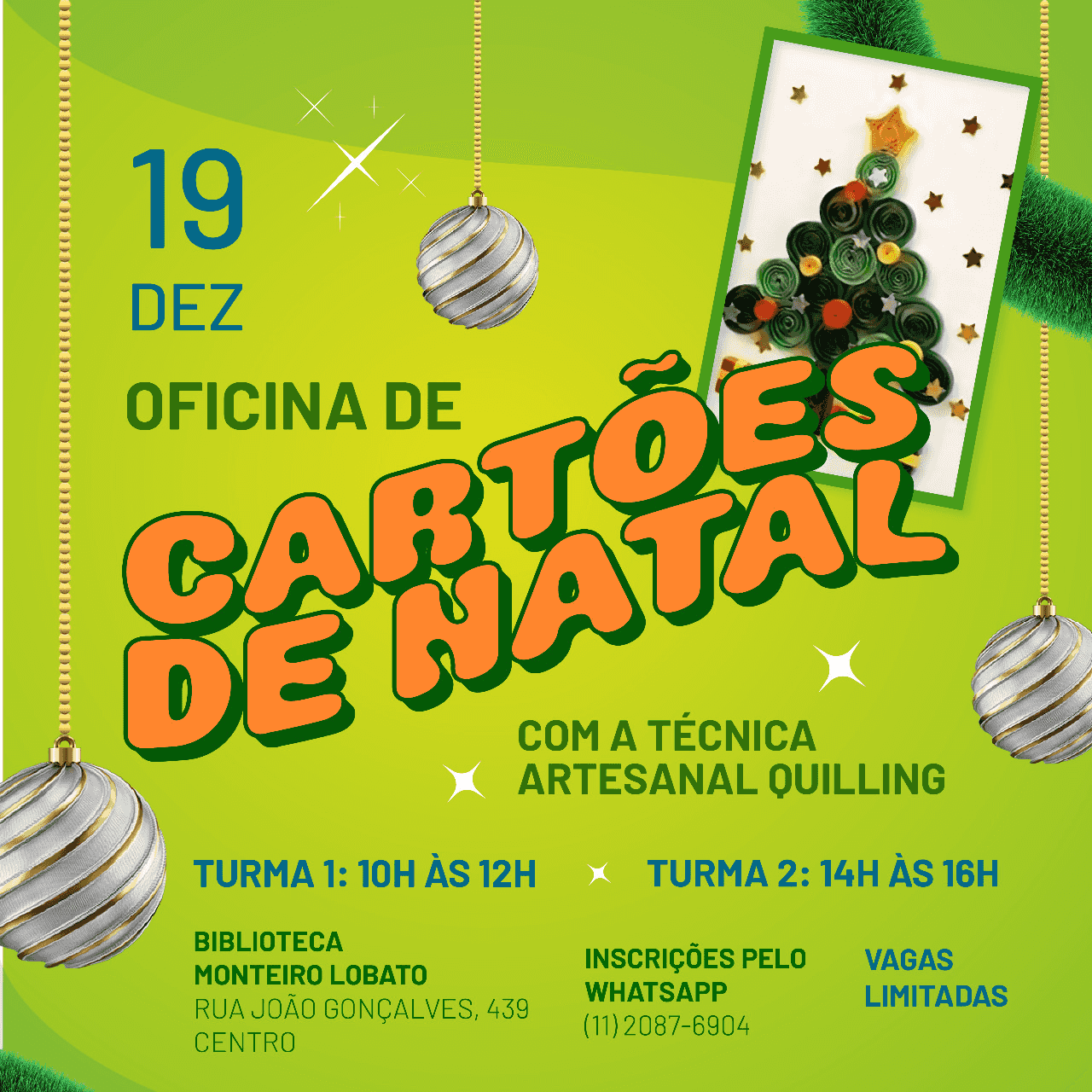Imagem do evento OFICINA DE CARTÕES DE NATAL