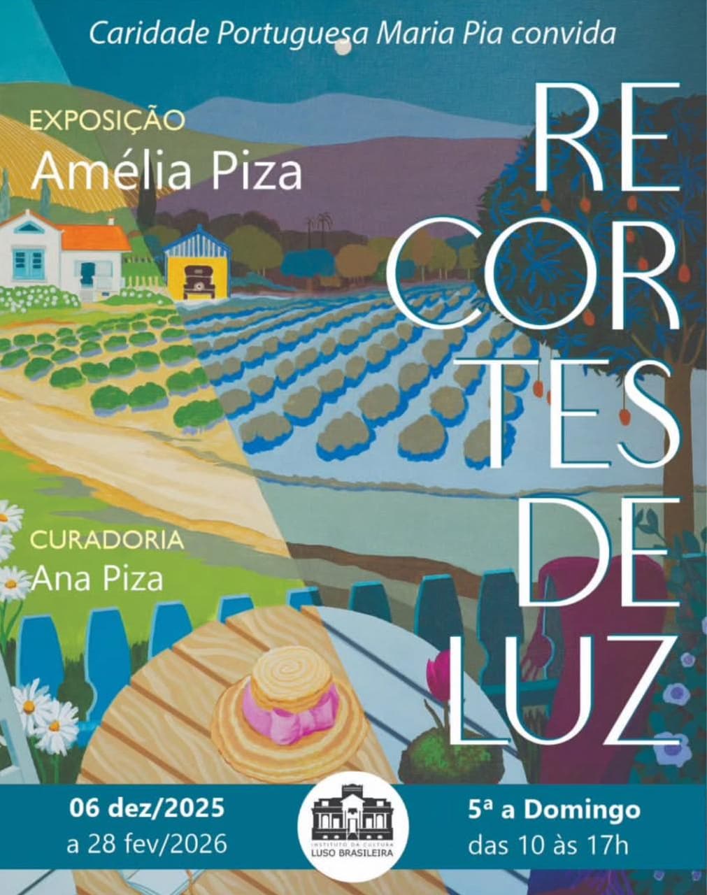 Banner do evento ✨ EXPOSIÇÃO | RECORTES DE LUZ - Amélia Piza ✨