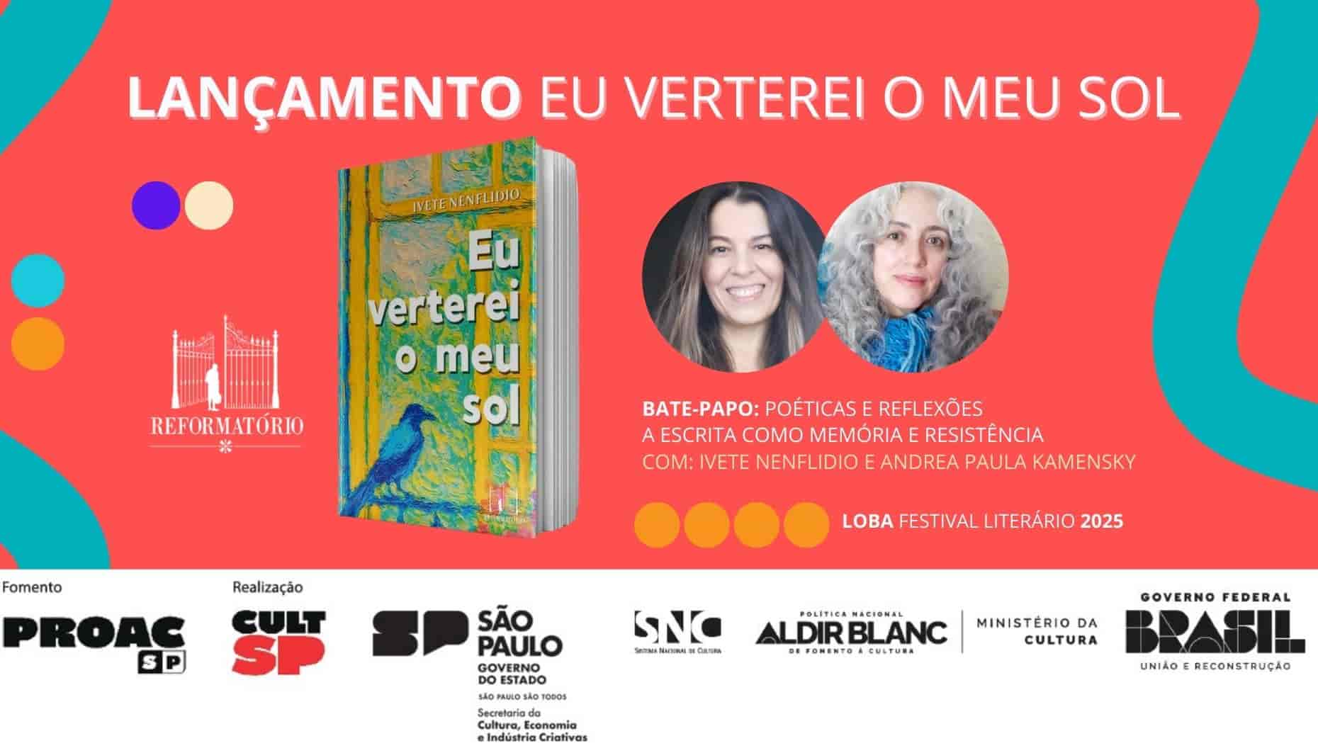Imagem do evento Lançamento do livro: “Eu verterei o meu sol”, romance de Ivete Nenflidio.