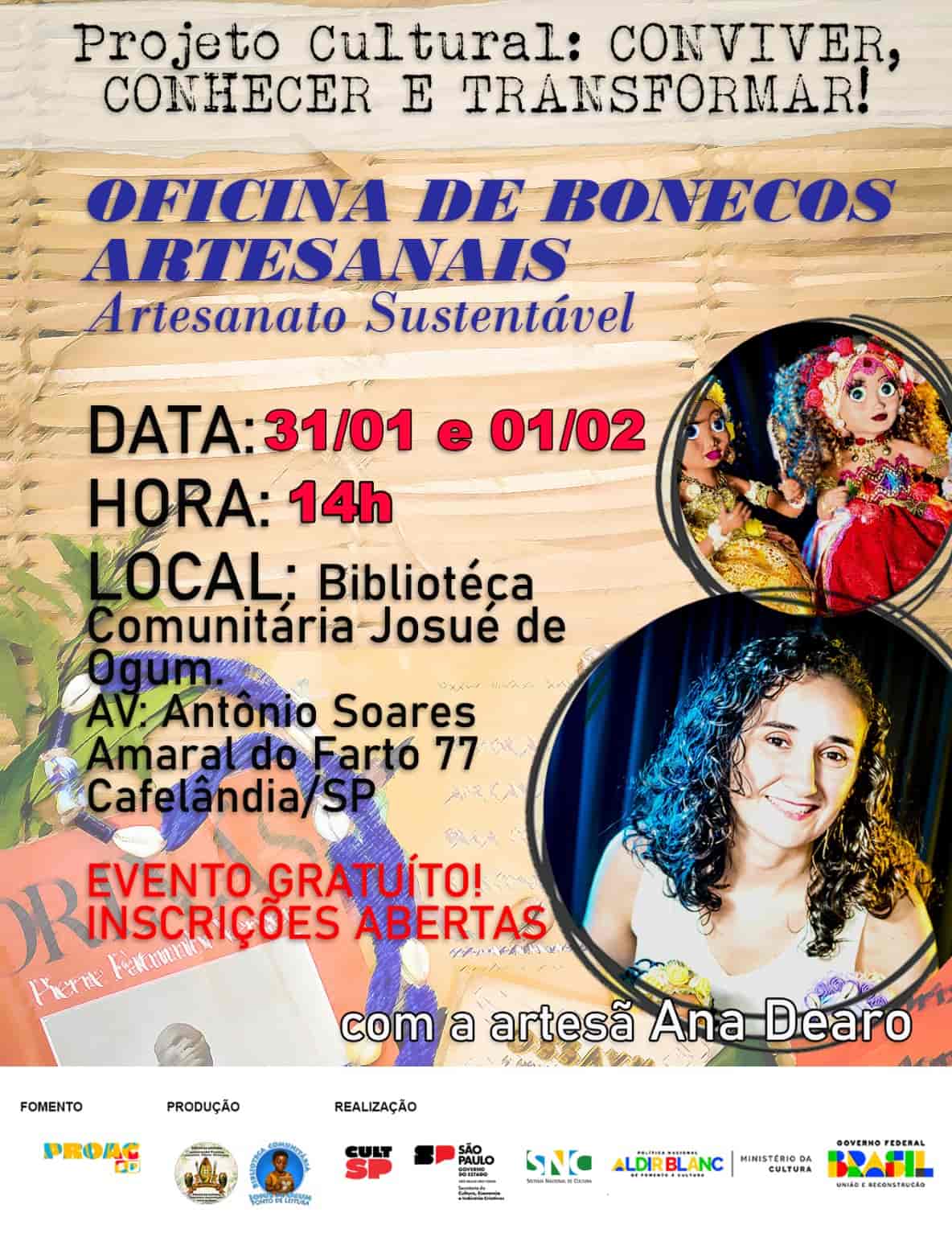 Imagem do evento Oficina de Bonecos Artesanais.