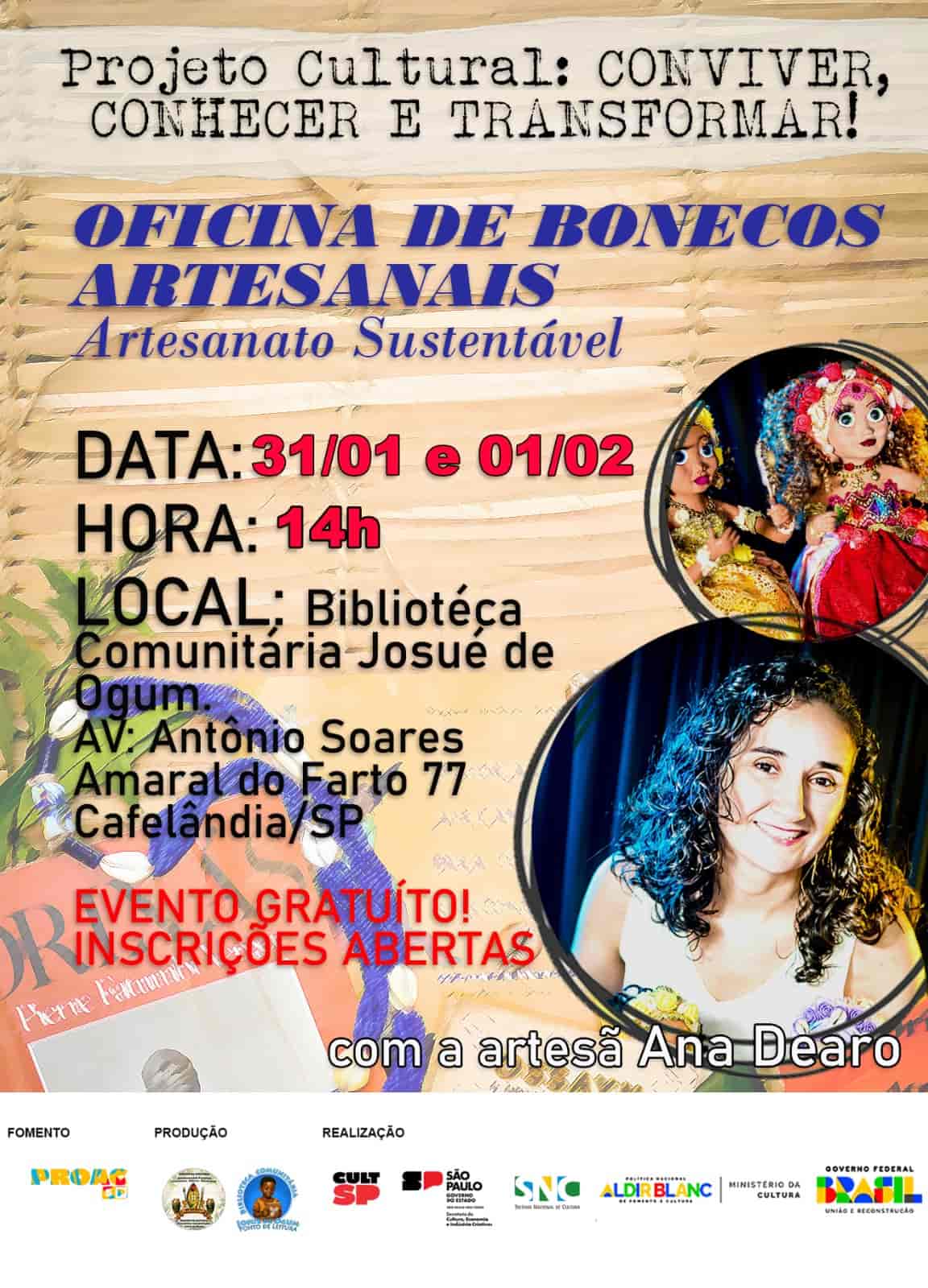 Imagem do evento Oficina de Bonecos Artesanais.