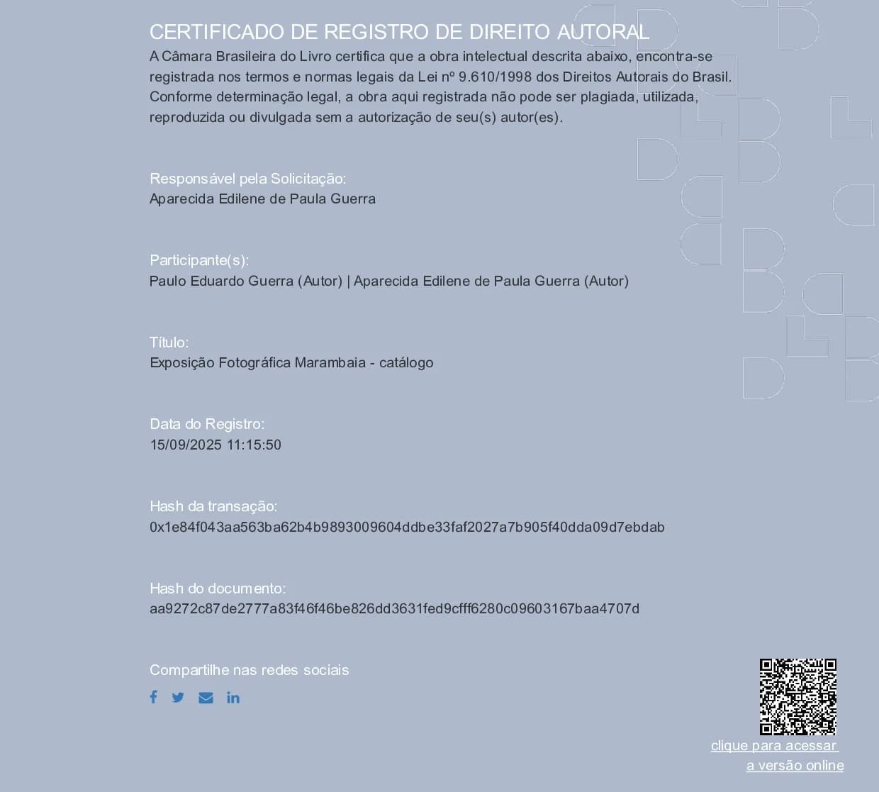 Banner do evento Exposição Fotográfica Marambaia