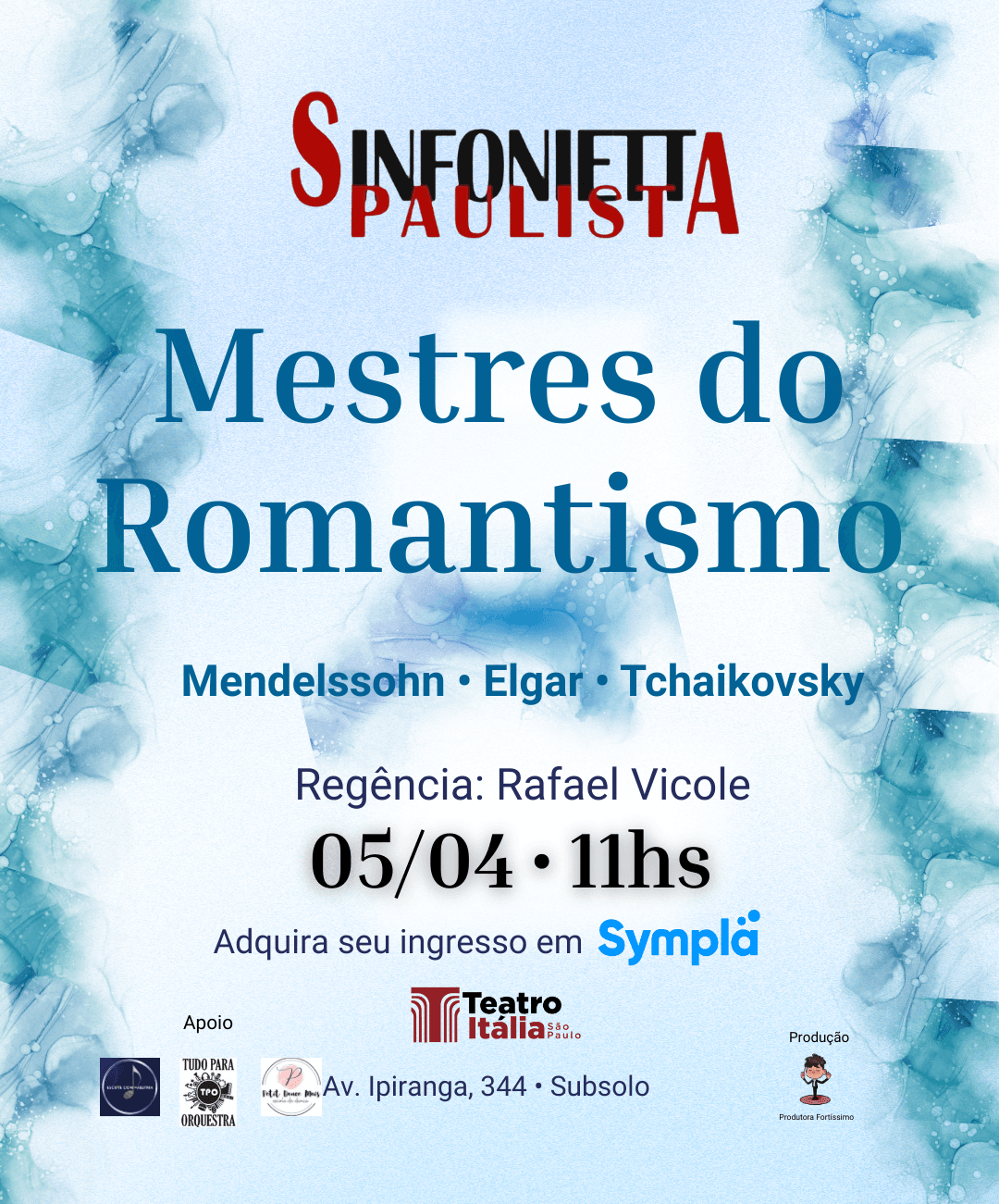 Banner do evento Sinfonietta Paulista - Mestres do Romantismo