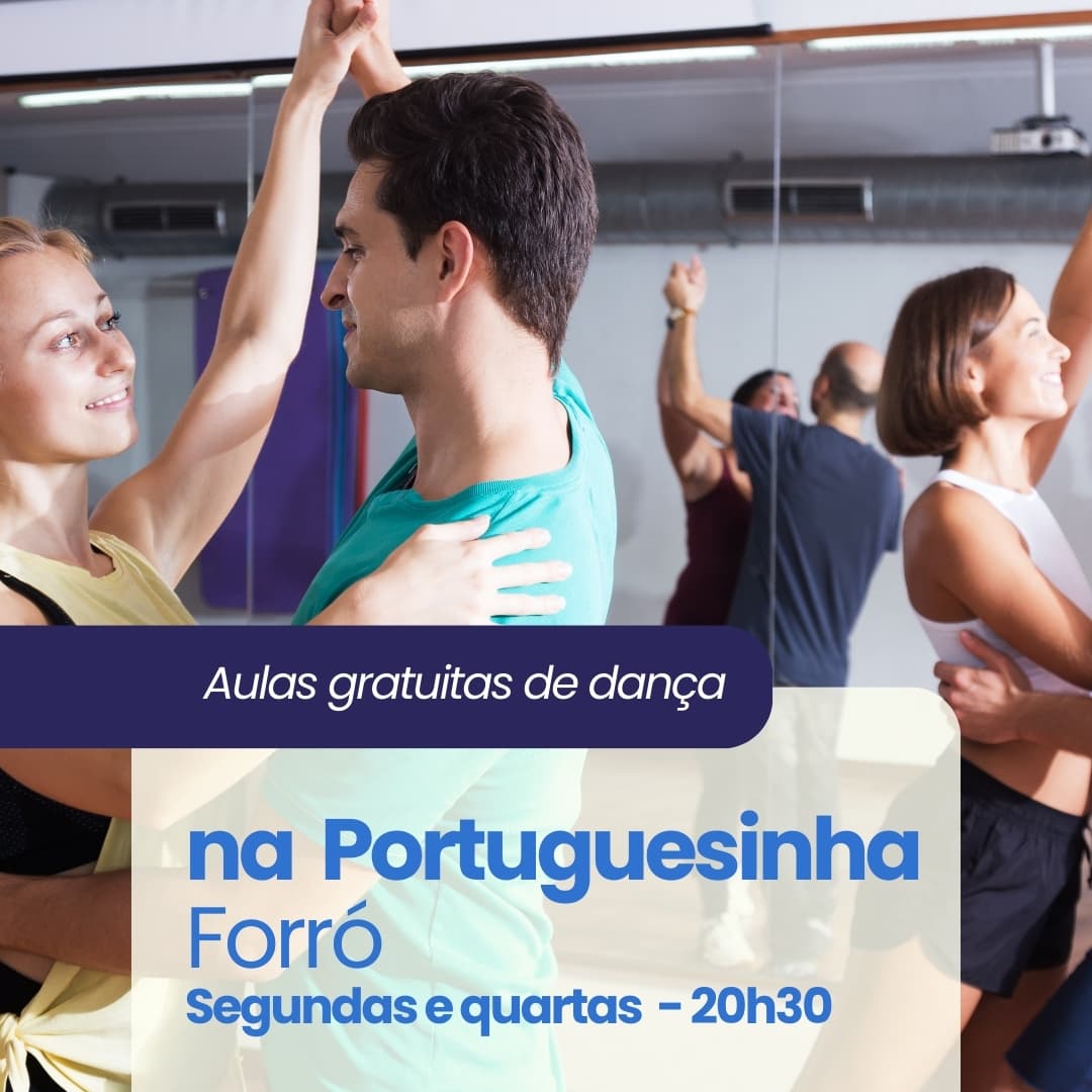 Banner do evento Aula de Forró – Portuguesinha