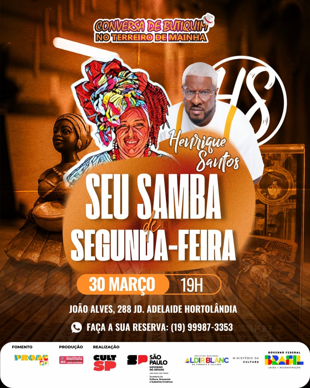 Banner do evento Conversa de Butiquim no Terreiro de Mãinha