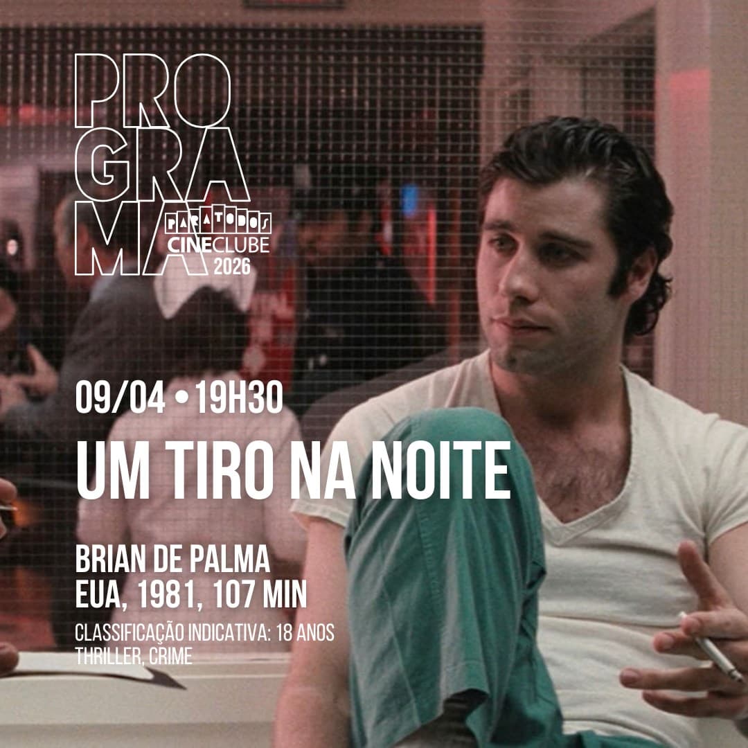 Banner do evento Cineclube Paratodos apresenta 🎥 🎬 UM TIRO NA NOITE