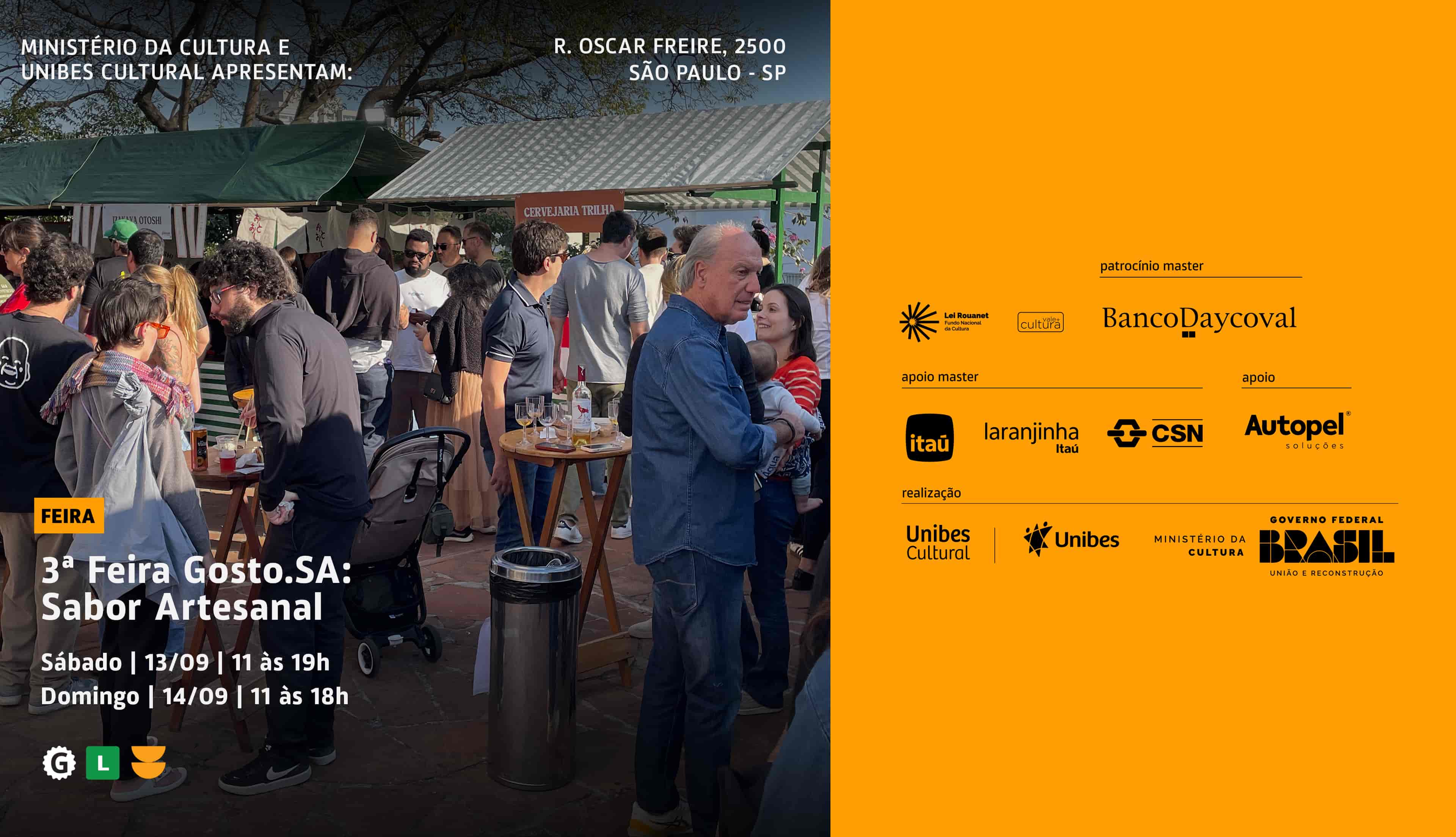 Banner do evento Feira gastronômica: 3ª Feira Gosto.SA