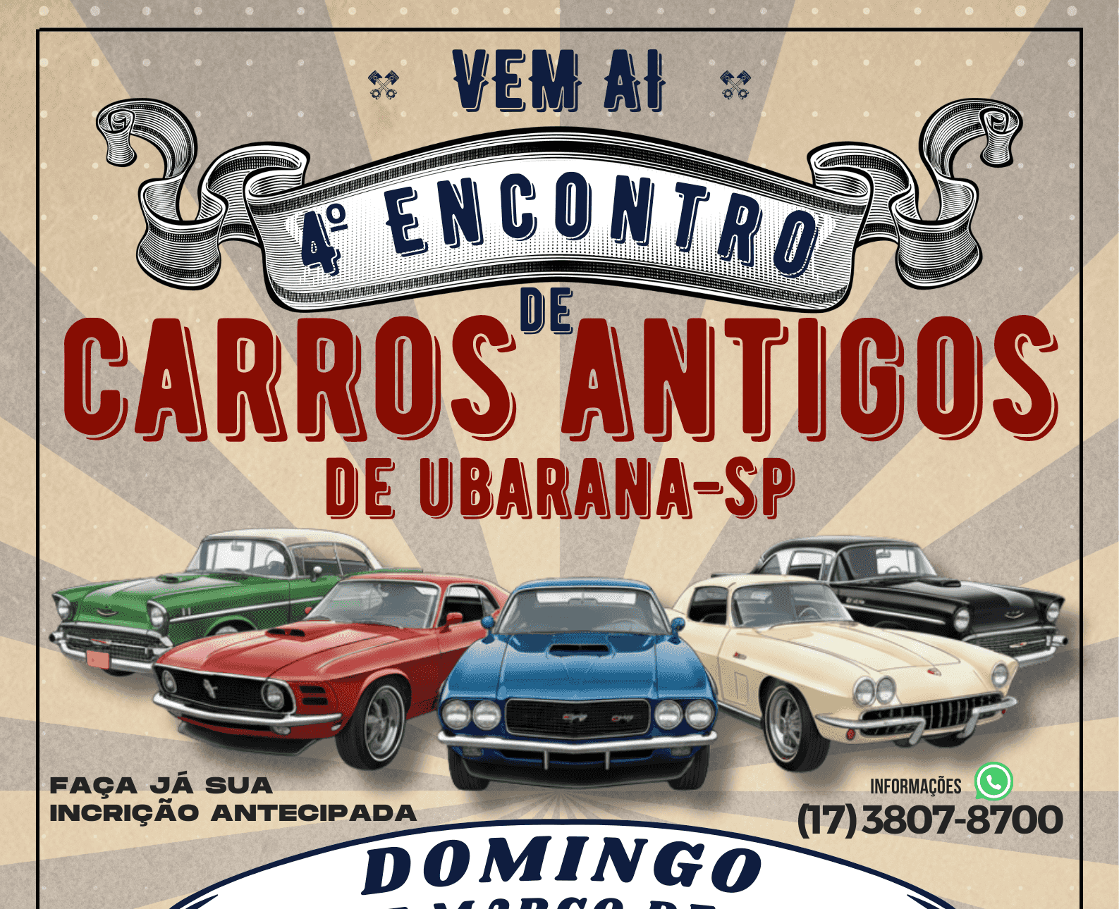 Imagem do evento 4º Encontro de Carros Antigos de Ubarana