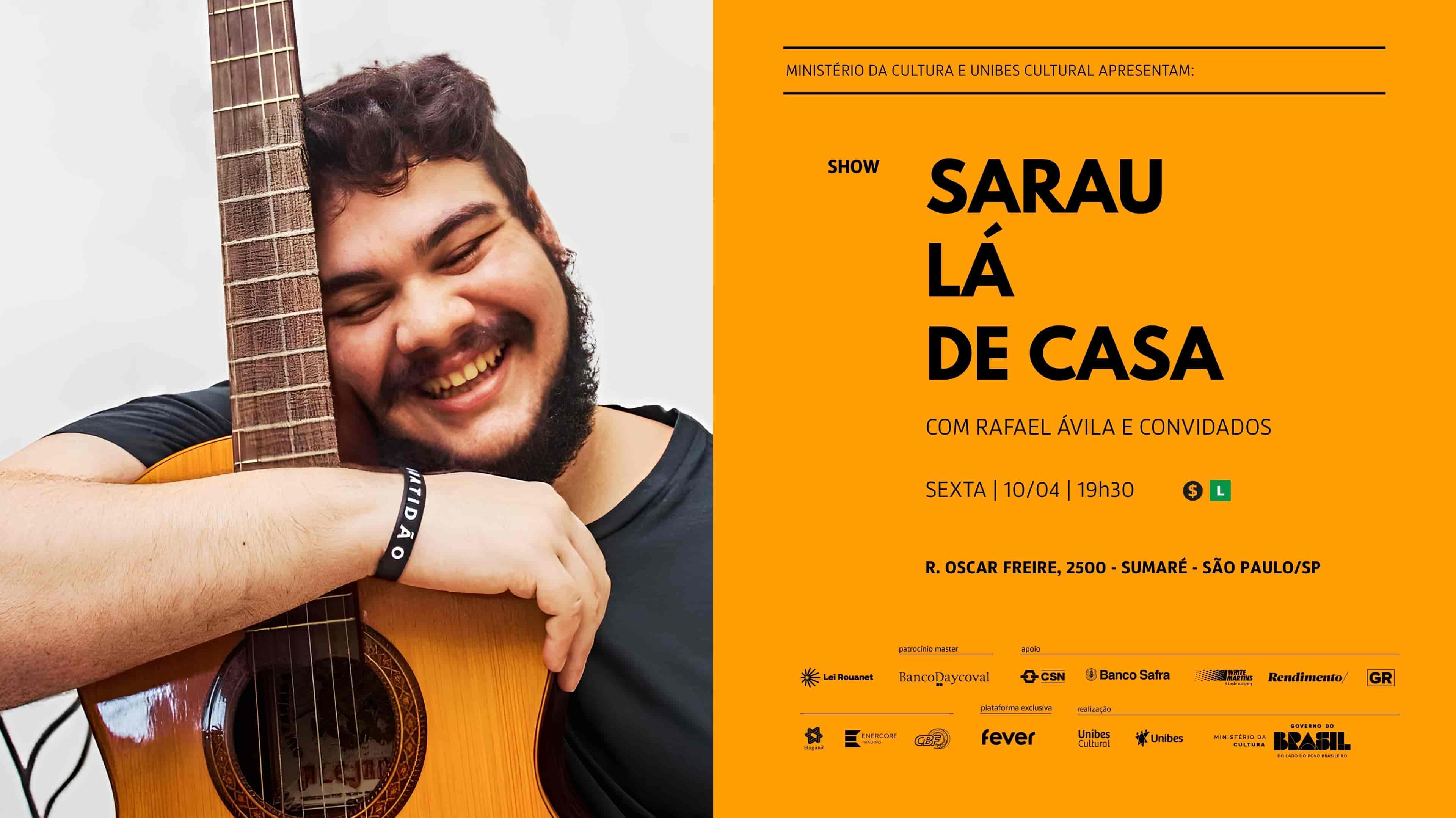Imagem do evento Sarau Lá de Casa Com Rafael Ávila e Convidados