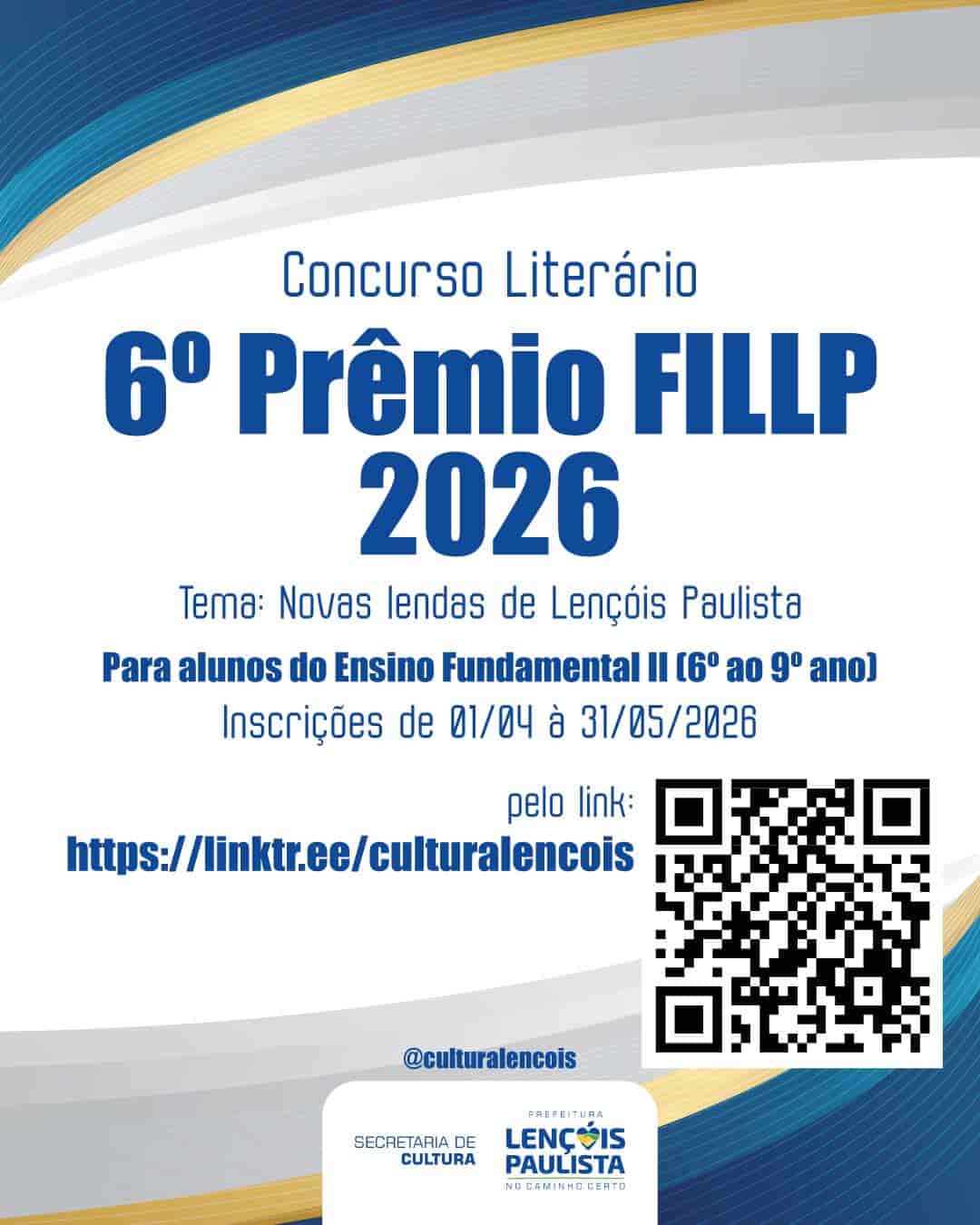 Concurso Literário “6º Prêmio FILLP 2026”