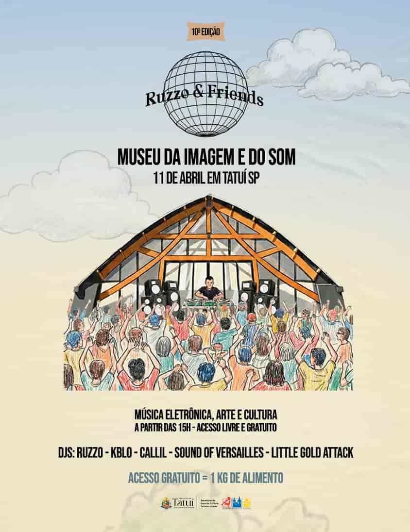 Imagem do evento RUZZO & FRIENDS- MÚSICA ELETRÔNICA , ARTE E CULTURA.